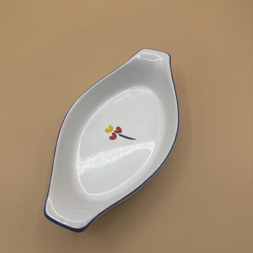 Vintage Riva Designs Tulips AU Gratin Baking Dish Made In Japan